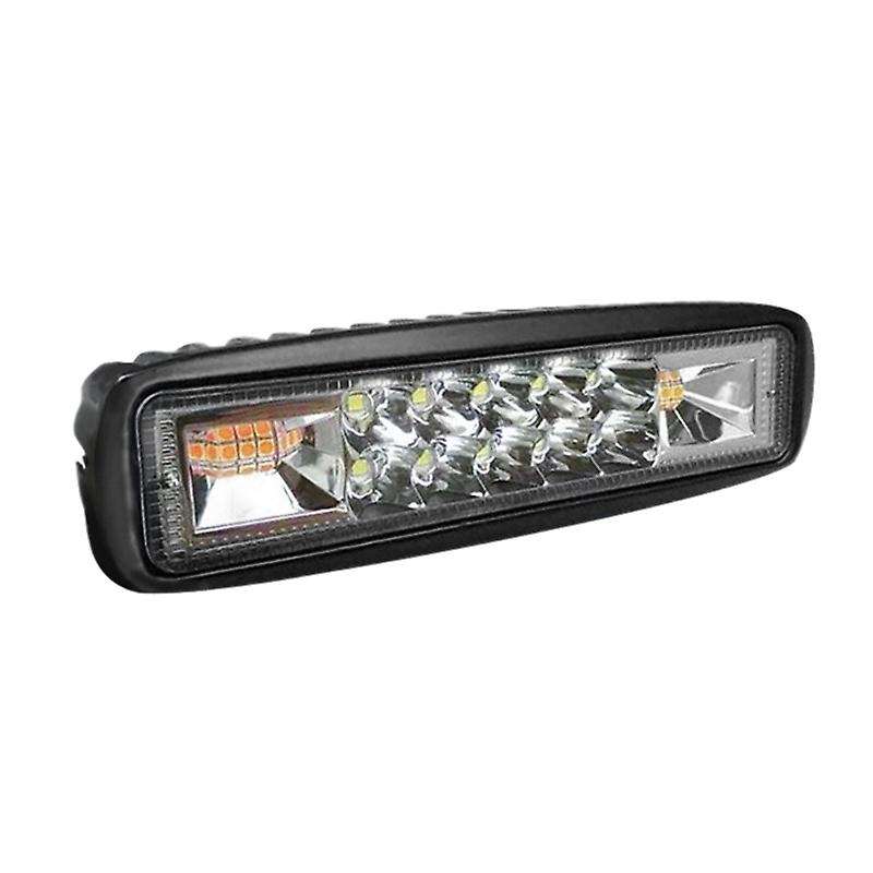 4X Amber/White 6 Led Car Truck Emergency Beacon Warning Hazard Flash Strobe Light