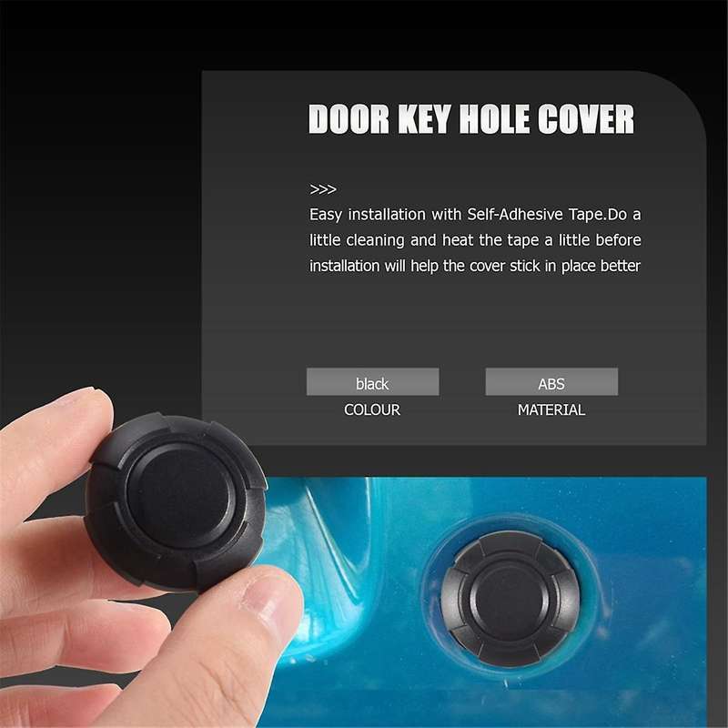 4X for 2019- Car Door Key Hole Decoration Cover Trim Door Lock Cover ABS Molding Exterior Accessorie