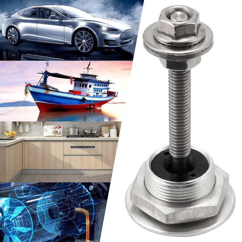4X Quick Release Push Hood Latch Button Car Pin Lock Bumper Latches Silver