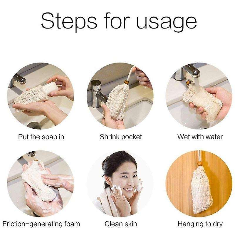 4X Soap Bag, Soap Bag Ramie, Organic Soap Bag, Soap Bag, Foaming and