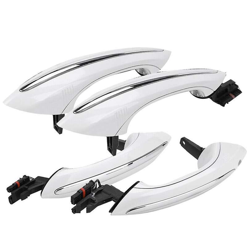 4X White Outer Outside Exterior Comfort Access Door Handle Set for  5 6 7 Series F07 F10 F11 F06 F12