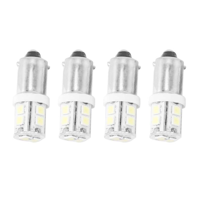 4x T11 BA9S 233 BAYONET 10 SMD LED Car Wedge Interior Side Light Bulb White