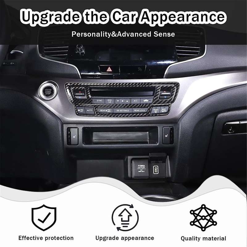 for Pilot 2016-2022 2017-2023 Passport 2019-2023 Car Center Console Air Conditioning Button Frame Tr