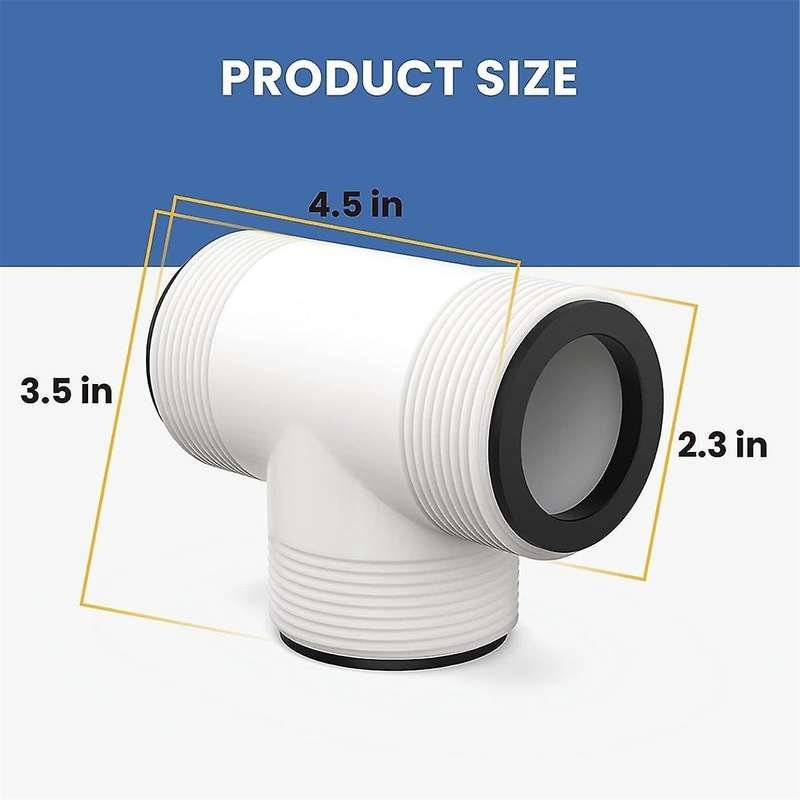 for Pool Hoses T-Diverter 1.5 Inch Pool Pump, Pool Hoses T-Joint Connector Above Pool Hose Connector