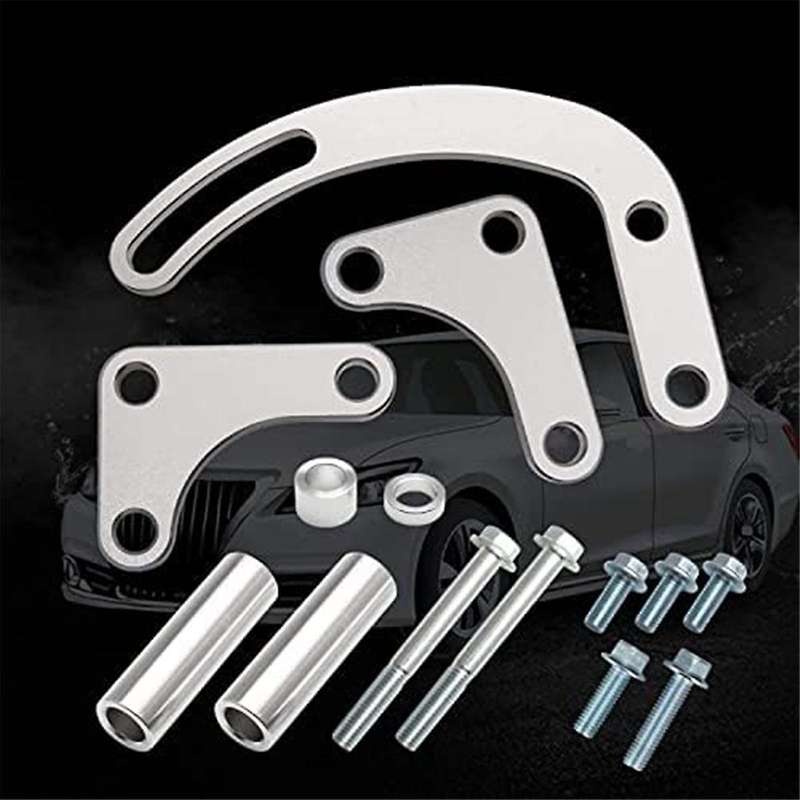 for Power Steering Pump Bracket Compatible for 350 Small Block Lwp Long Water Pump 551522 Adjustable