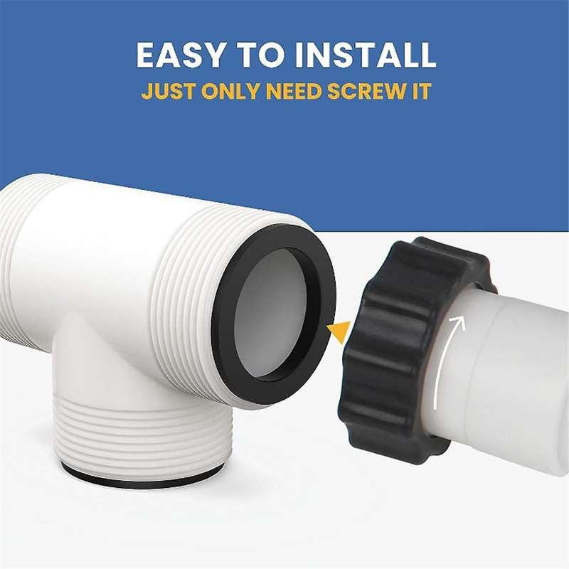 for Pool Hoses T-Diverter 1.5 Inch Pool Pump, Pool Hoses T-Joint Connector Above Pool Hose Connecto