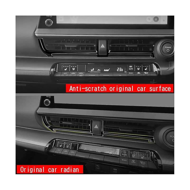 for Prius 60 Series 2020-2023 Bright Black Car Central Control Air Outlet Conditioning Outlet Frame
