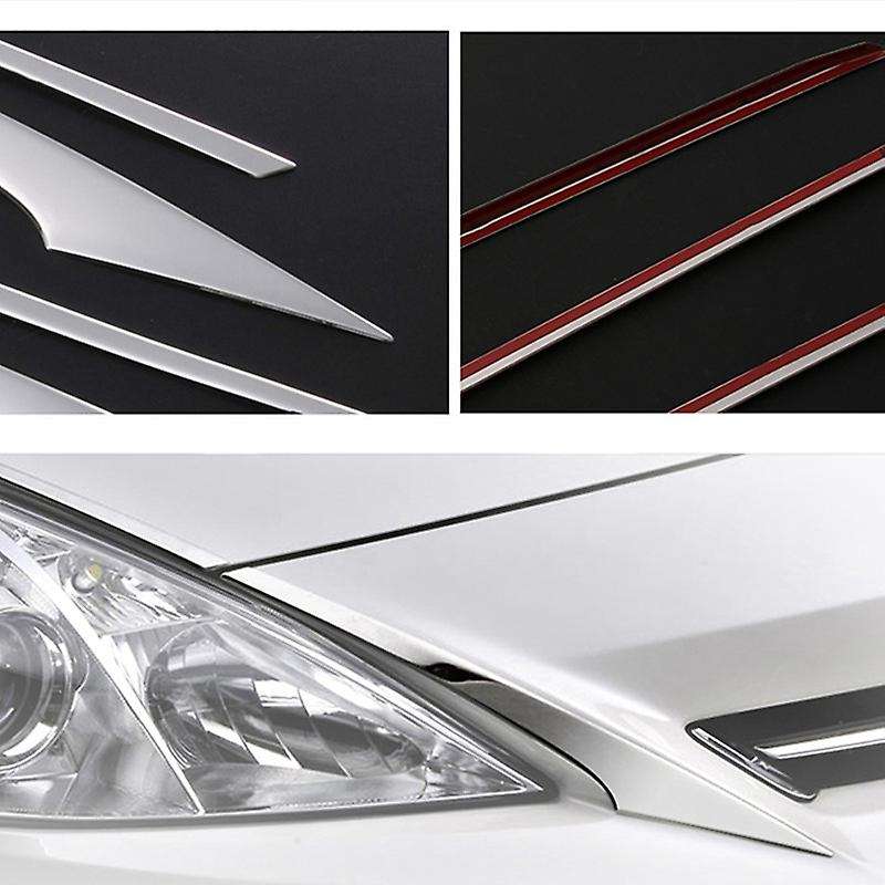 for Prius 40 Series Front Headlight Lamp Cover Garnish Strip Eyebrow Cover Trim Sticker