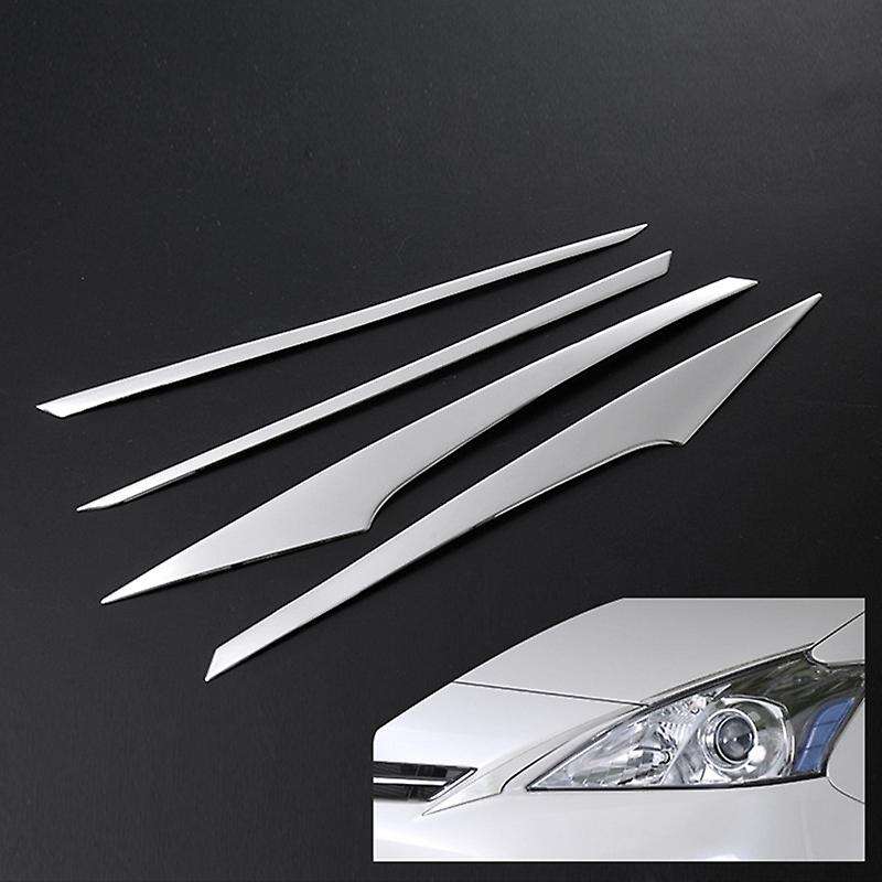for Prius 40 Series Front Headlight Lamp Cover Garnish Strip Eyebrow Cover Trim Sticker