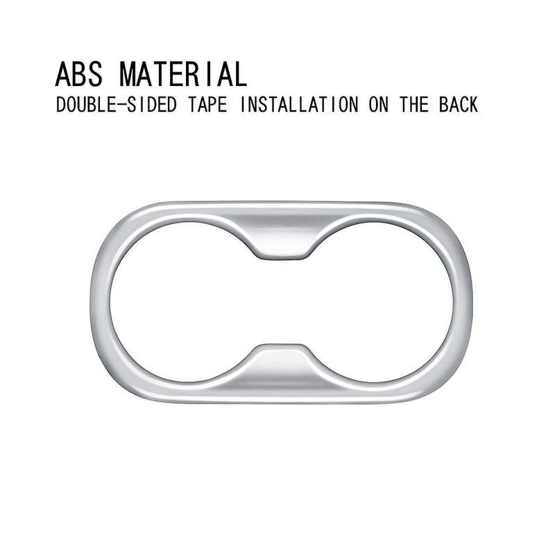 for Prius 60 Series 2020-2023 Silver Car Rear Armrest Water Cup Holder Decoration Frame Cover Trim