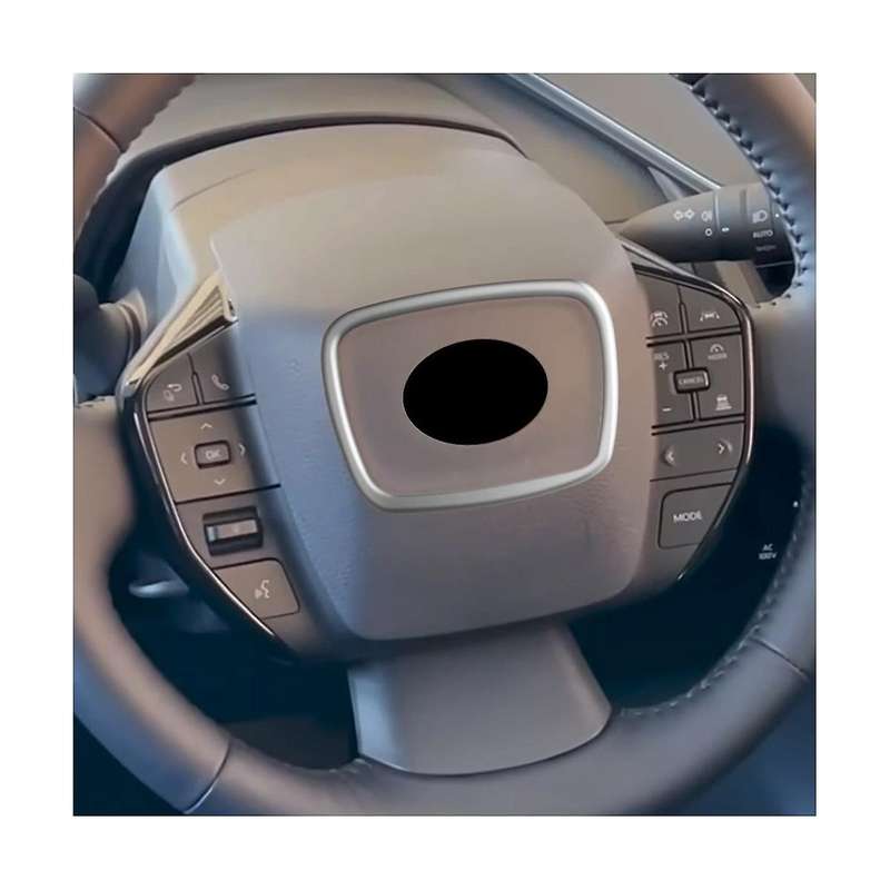 for Prius 60 Series 2020-2023 Silver Car Steering Wheel Ring Trim Interior Frame Cover Trim