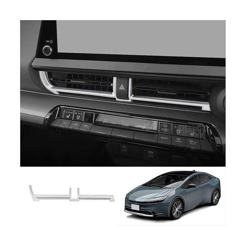 for Prius 60 Series 2020-2023 Silver Car Central Control Air Outlet Conditioning Outlet Frame Cover