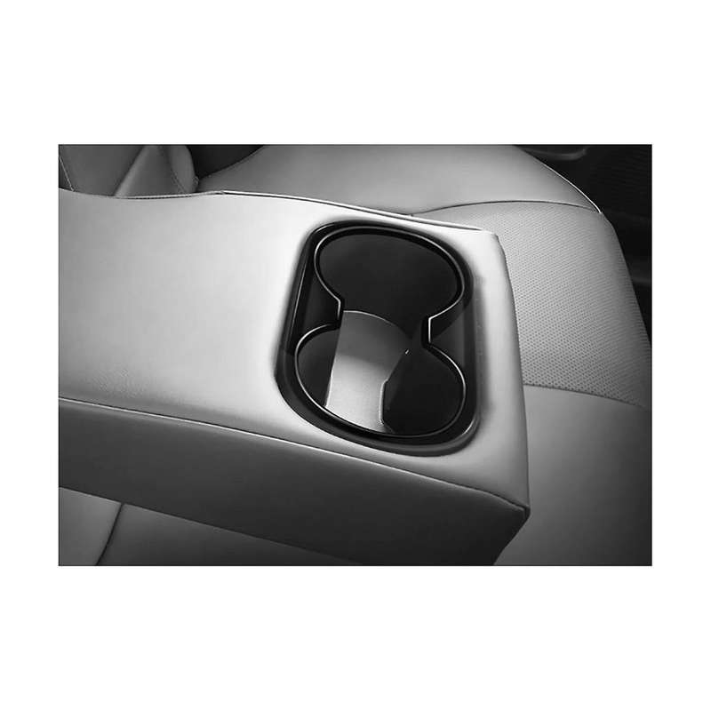 for Prius 60 Series 2020-2023 Glossy Black Car Rear Armrest Water Cup Holder Decoration Frame Cover
