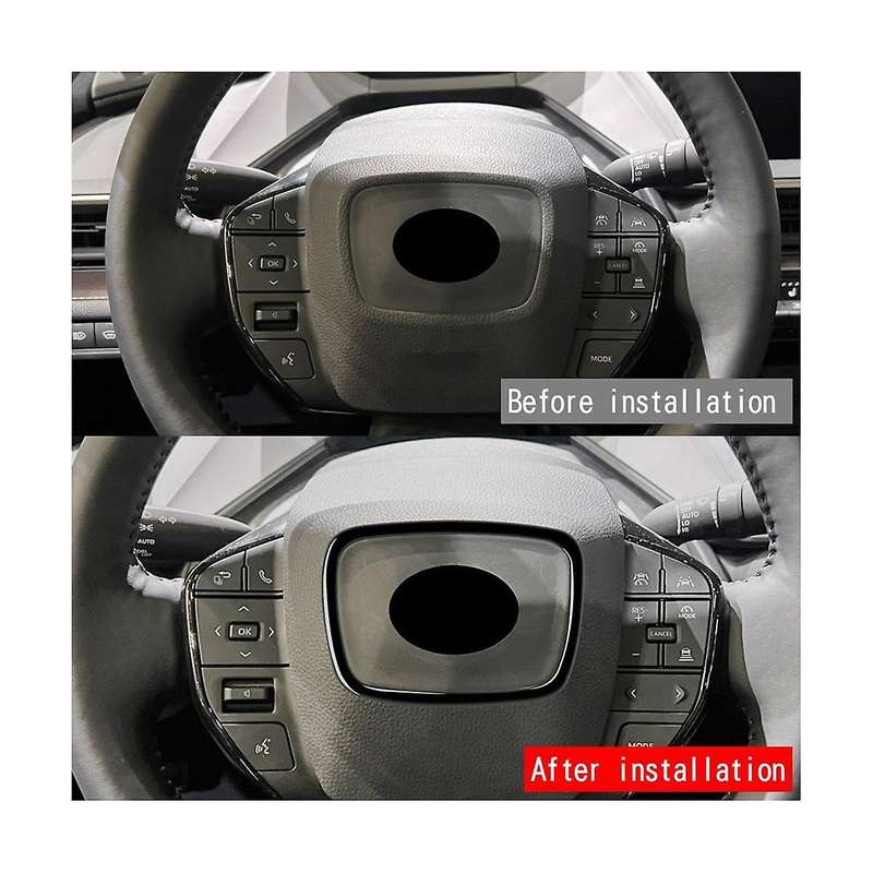 for Prius 60 Series 2020-2023 Glossy Black Car Steering Wheel Ring Trim Interior Frame Cover Trim