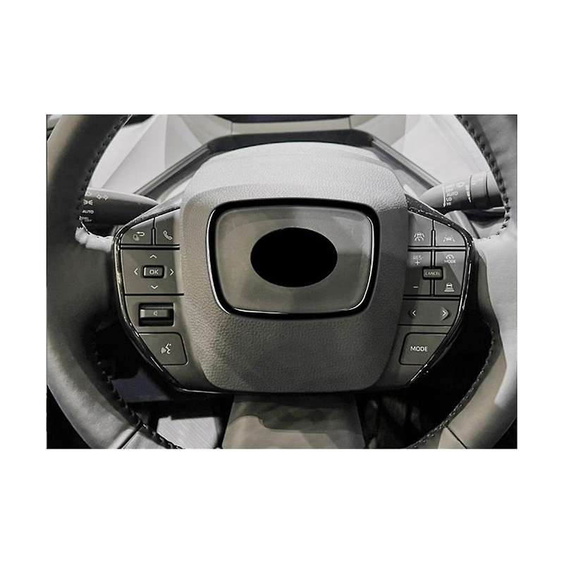 for Prius 60 Series 2020-2023 Glossy Black Car Steering Wheel Ring Trim Interior Frame Cover Trim