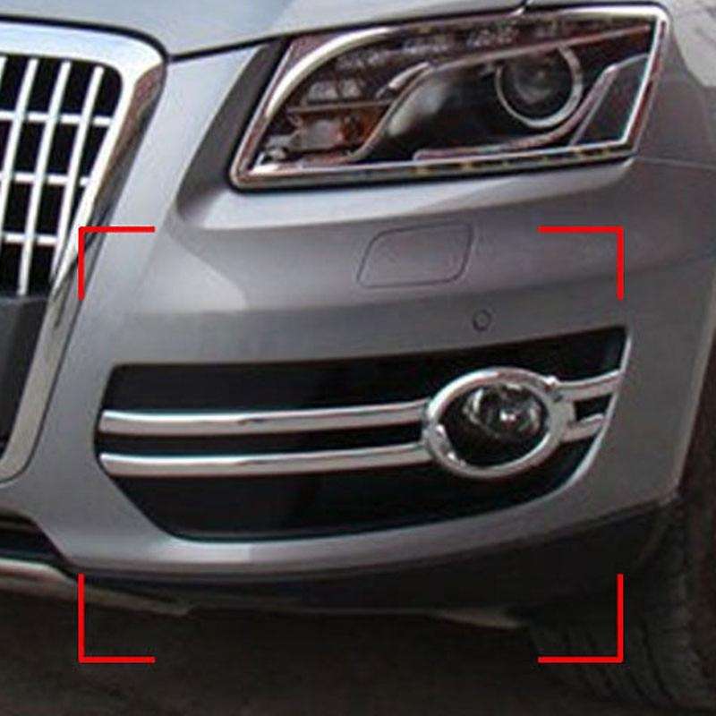 for  Q5 2009-2012 ABS Chrome Front Fog Light Lamp Grill Frame Panel Cover Bezel Auto Styling Garnis