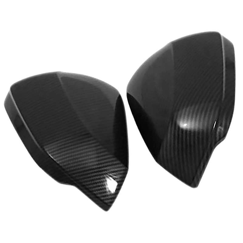 for  Q3 2019 2Pcs ABS Carbon Fiber Car Side Door Rearview Mirror Protect Frame Cover Trim Accessorie