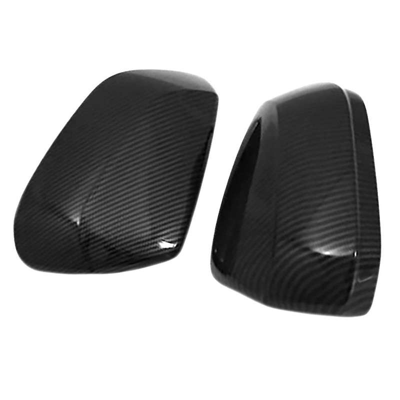 for  Q3 2019 2Pcs ABS Carbon Fiber Car Side Door Rearview Mirror Protect Frame Cover Trim Accessorie