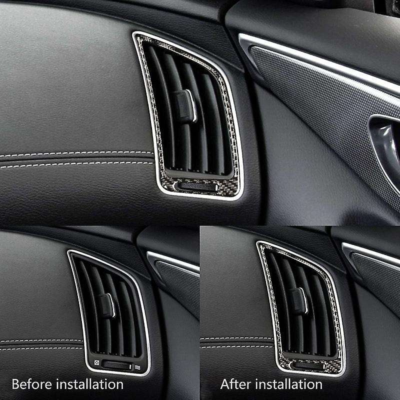for Q50Q60 Carbon Fiber Left and Right Side Vent Frame Decoration Stickers Side Vent Grille Stickers
