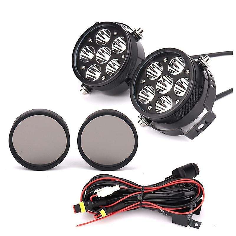 for R1200GS LC ADV R1250GS F900R R9T Universal Motorcycle LED Auxiliary Headlight Fog Lights Spotlig