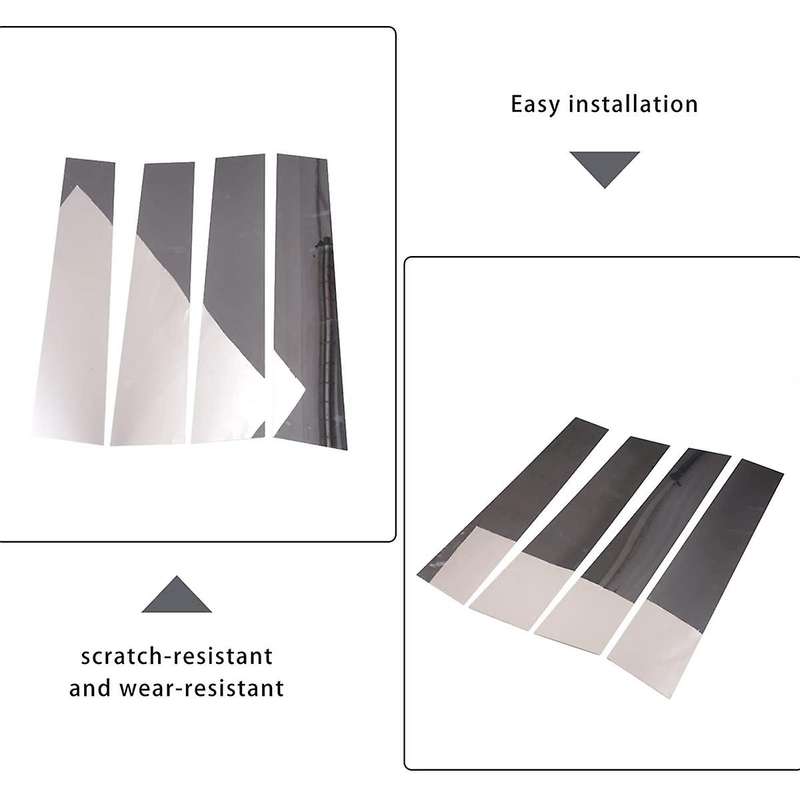 for R1t 2022 2023 Car Door B Pillar Trim Molding Window Cover Trim Stickers Accessories Stainless St
