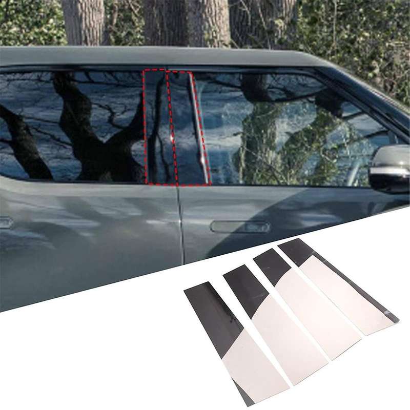 for R1t 2022 2023 Car Door B Pillar Trim Molding Window Cover Trim Stickers Accessories Stainless St