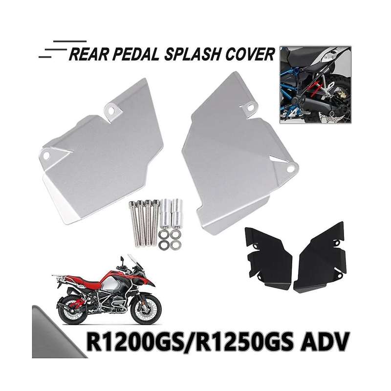 for R1200gs R1250gs R 1250 Gs R 1200gs Rear Foot Pedal Mudguard Recess Cover Silver