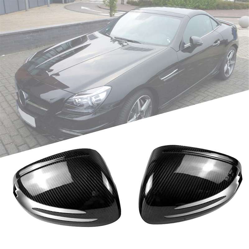 for R172 R197 R231 Slk200 Sl Real Carbon Fiber Side Rear View Mirror Cover Trim Side Wing Mirror Cap