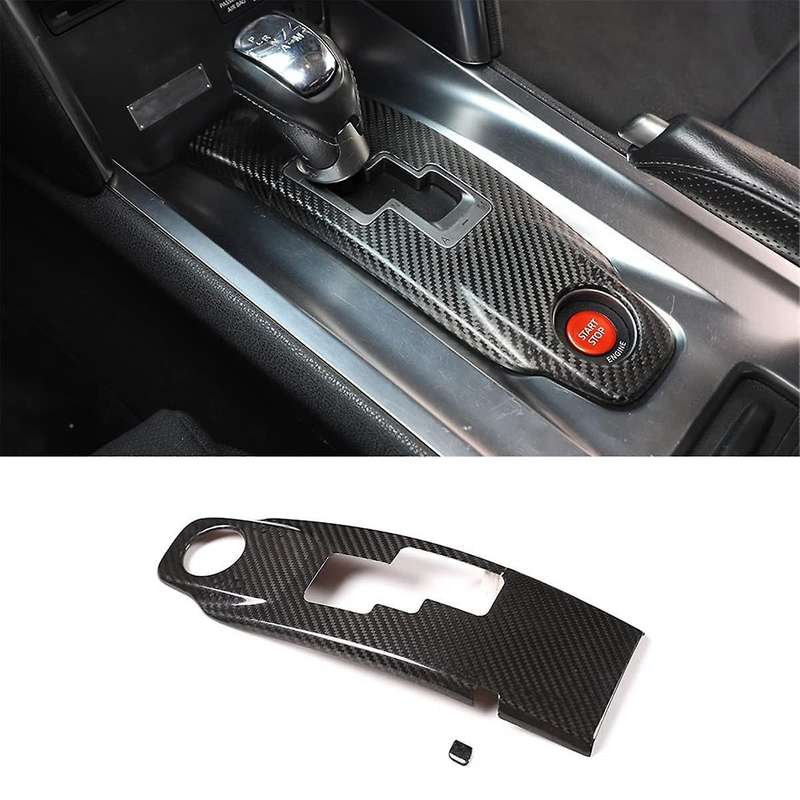 for R35 2008-2016 Dry Carbon Fiber Center Console Gear Panel Frame Decoration Cover Trim Interior Ac