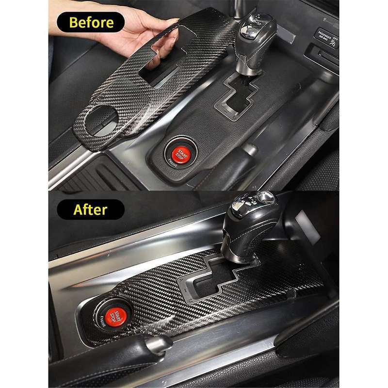 for R35 2008-2016 Dry Carbon Fiber Center Console Gear Panel Frame Decoration Cover Trim Interior Ac