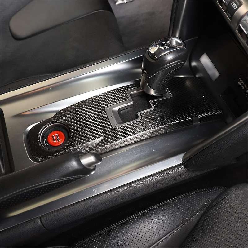 for R35 2008-2016 Dry Carbon Fiber Center Console Gear Panel Frame Decoration Cover Trim Interior Ac