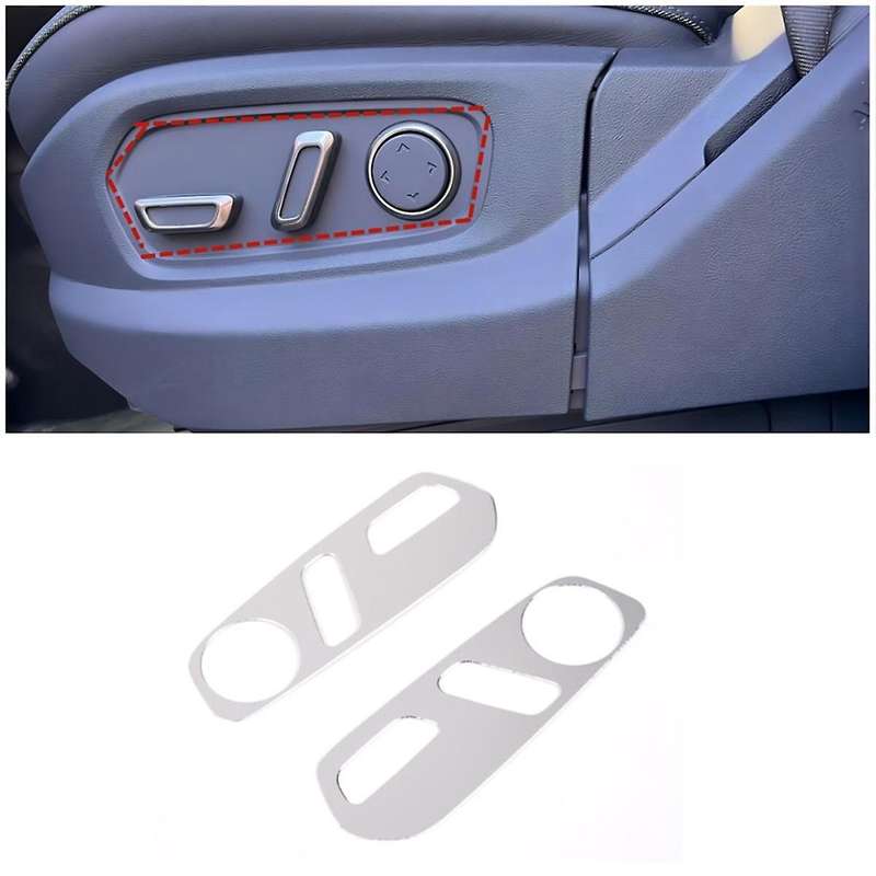 for R1t R1s 2022 2023 Car Front Seat Adjustment Switch Panel Cover Trim Accessories Aluminum Alloy