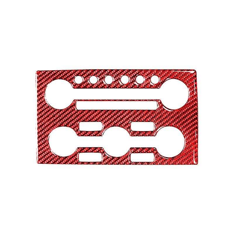 for R35 2009-2015 Carbon Fiber Radio Climate Control Console Sticker A/C CD Panel Cover Trim Frame R