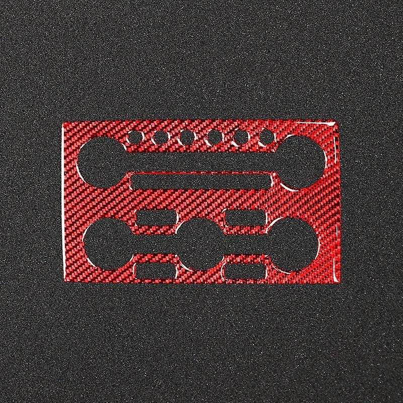 for R35 2009-2015 Carbon Fiber Radio Climate Control Console Sticker A/C CD Panel Cover Trim Frame R