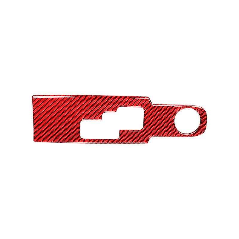 for R35 2009-2015 Carbon Fiber Transmission Console Panel Sticker Gear Shift Frame Cover Trim Red