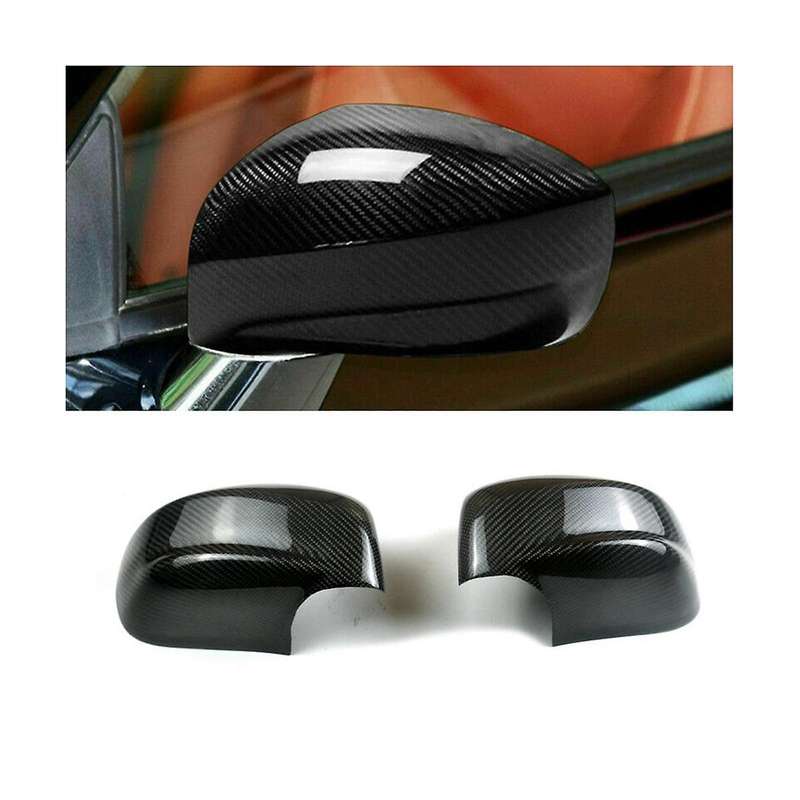 for R35 2009-2020 Car Rear View Mirror Cover Caps Shell Trim Frame Real Carbn Fiber