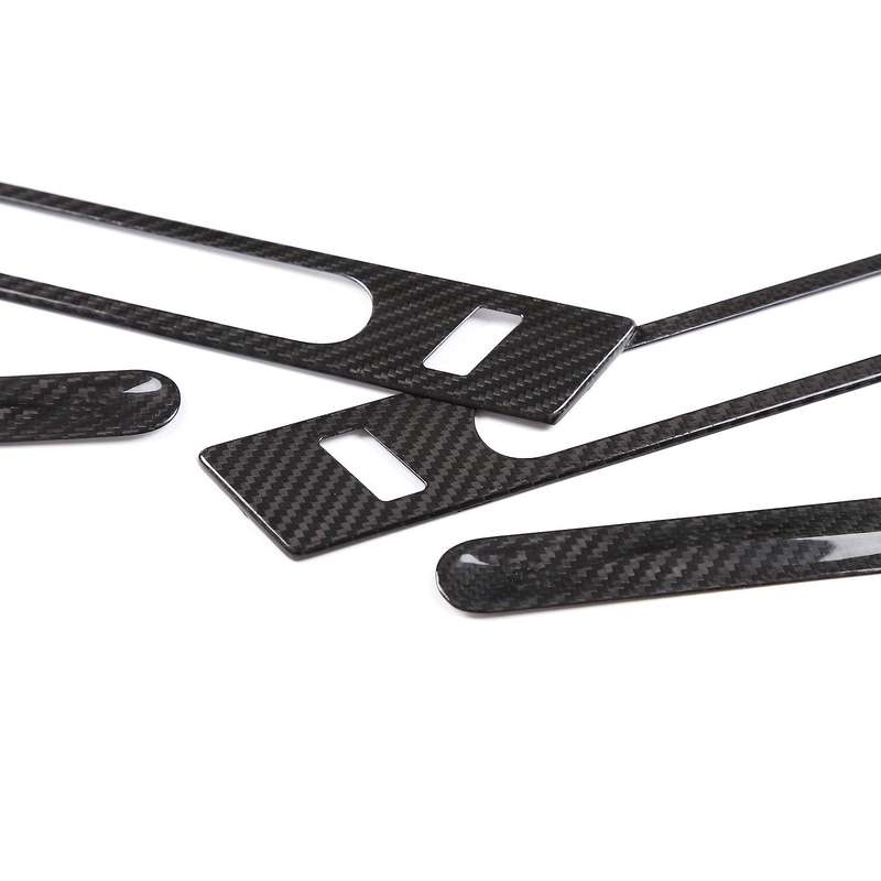 for R35 GTR 2006-2018 Real Carbon Fiber Outer Door Handle Cover Glossy Finish Pull Surround Interio