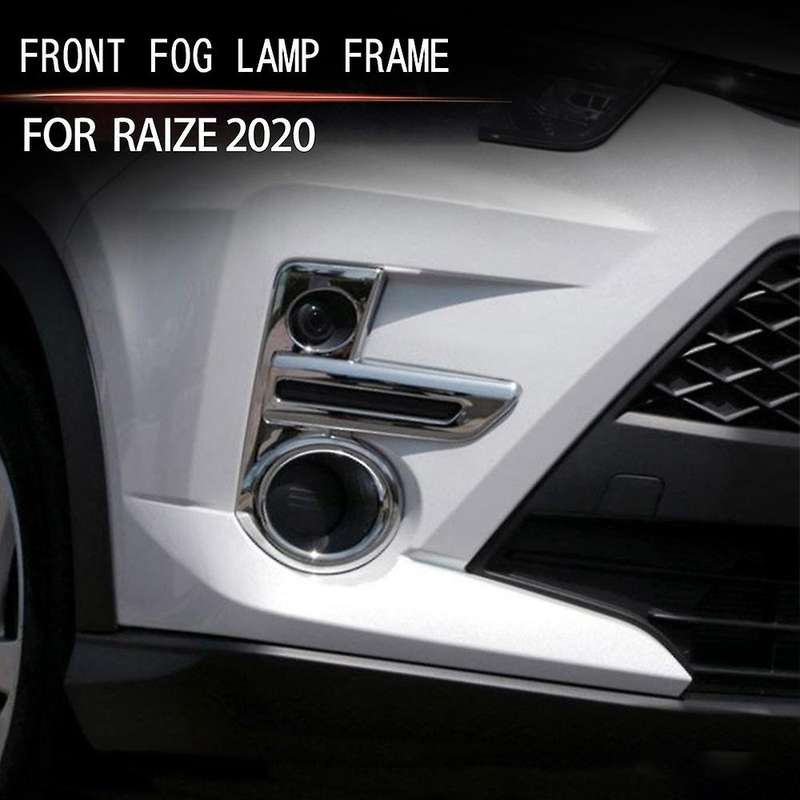 for Raize 200 Series ABS Chrome Front Fog Light Lamp Cover Trim Foglight Bezel Decoration Frame