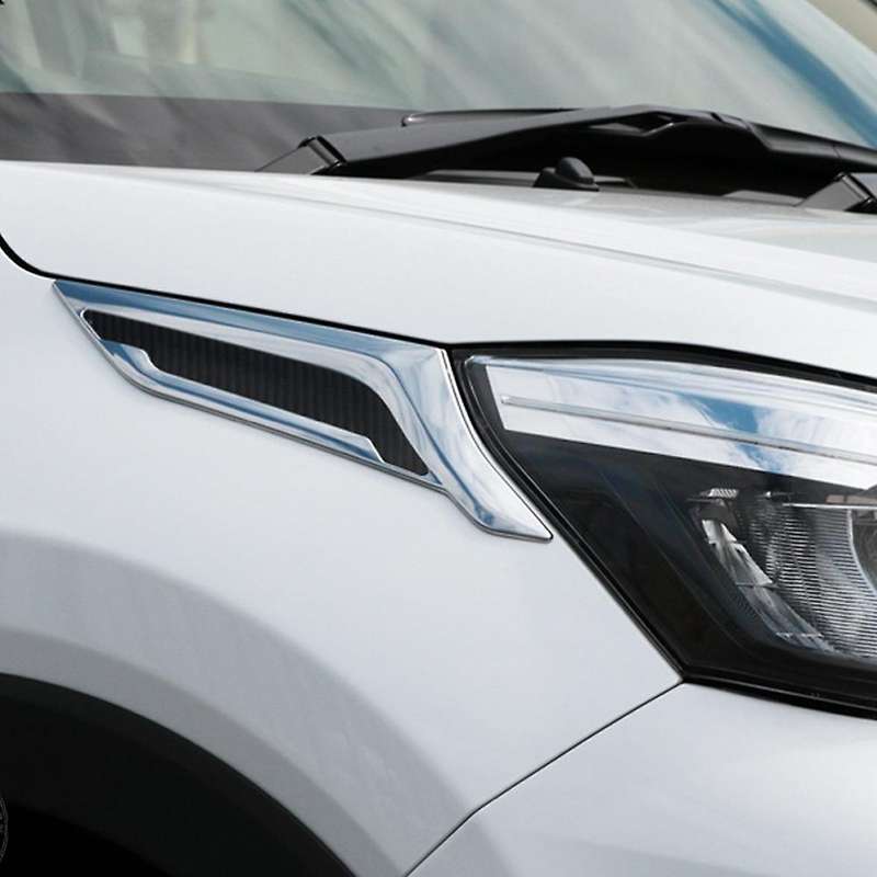 for Raize 2020 Car Accessories ABS Chrome Front Head Light Headlight Lamp Cover Trim Molding Frame