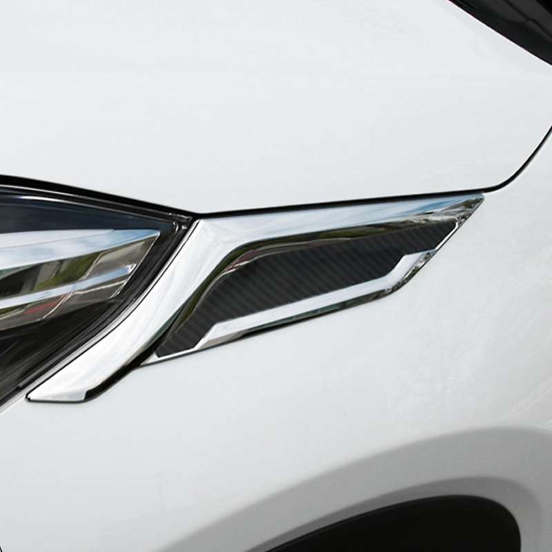 for Raize 2020 Car Accessories ABS Chrome Front Head Light Headlight Lamp Cover Trim Molding Frame