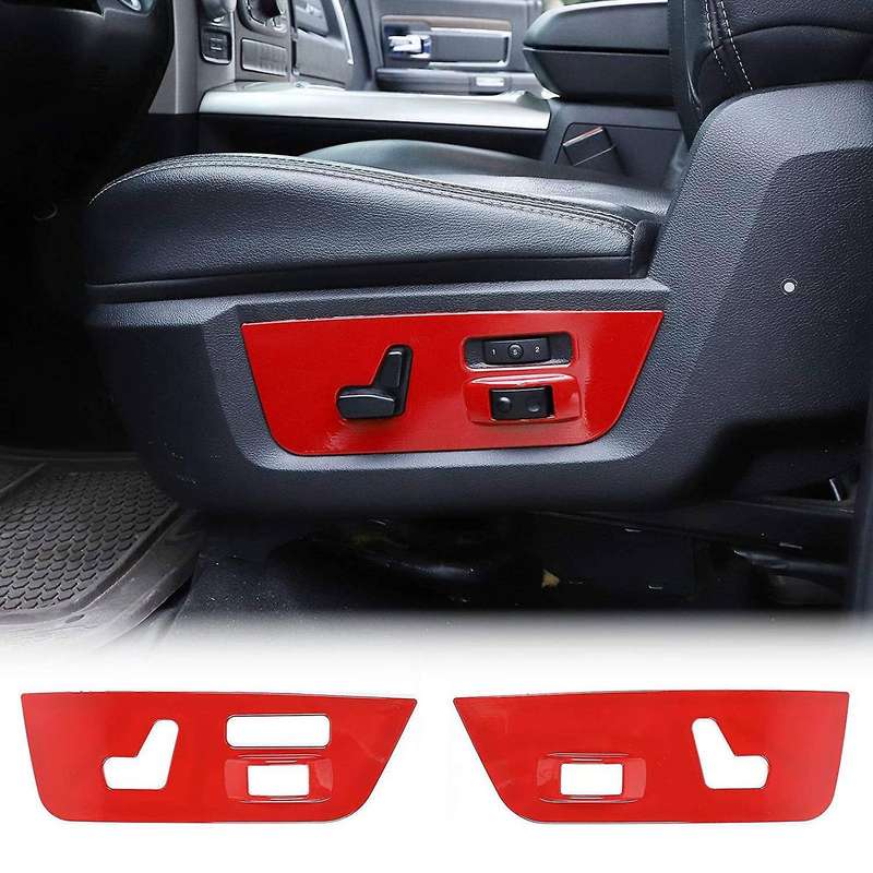 for RAM 1500 2010+ Car Electric Seat Adjustment Panel Button Decoration Cover Trim Stickers Accessor