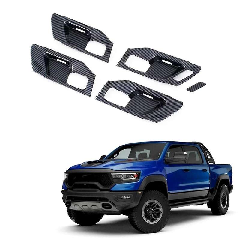 for Ram 1500 2019-2023 Car Front Rear Door Handle Bowl Cover Trim Interior Frame Accessories Abs Ca