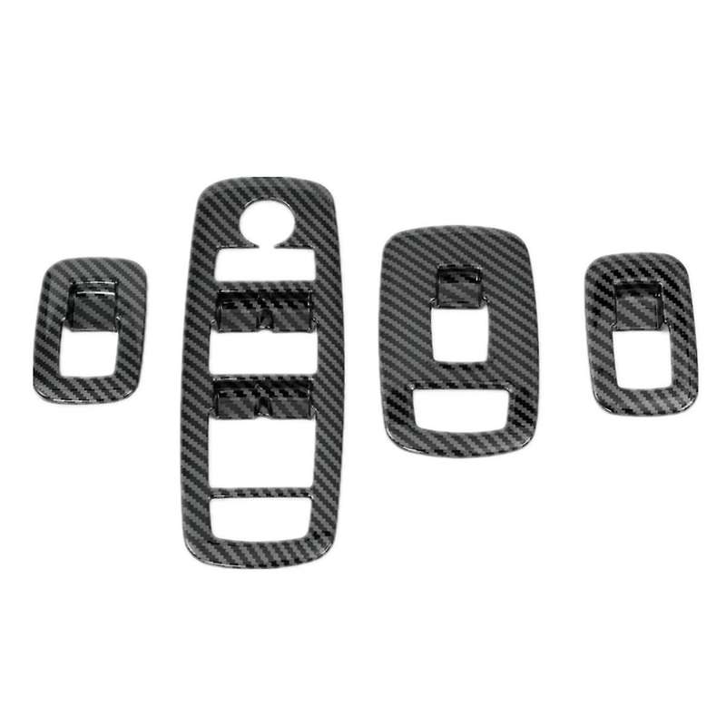 for Ram 1500 2019-2023 Lhd Car Window Lift Trim Switch Panel Cover Trim Accessories,abs Carbon Fibe