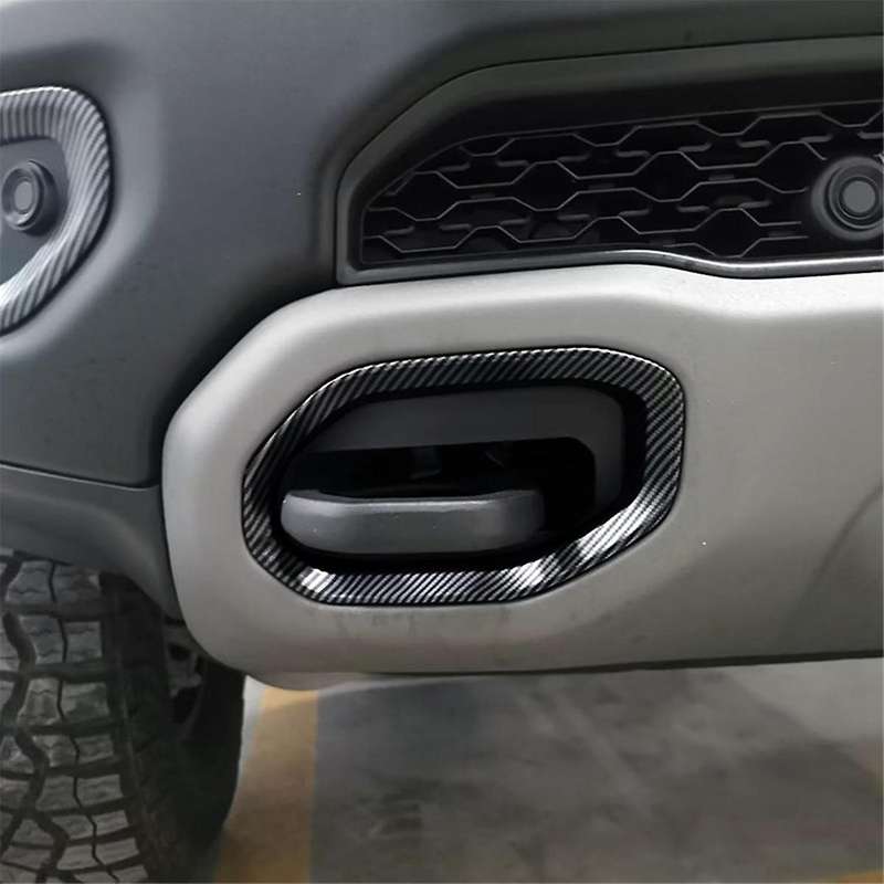 for Ram 1500 2021-2023 Car Front Fog Lamp Light Cover Trim Accessories Abs Carbon Fiber 4pcs
