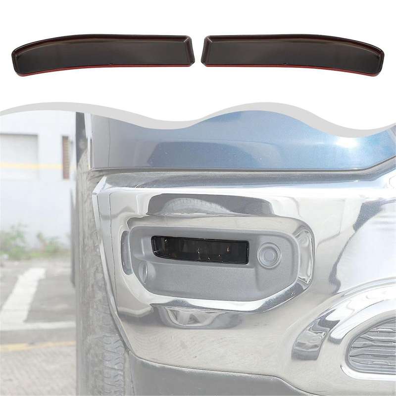 for RAM 1500 2018-2024 Smoky Black Car Front Bumper Fog Light Protector Cover Trim Stickers Exterio