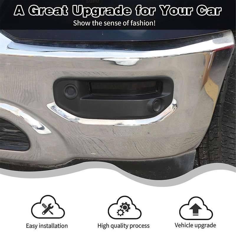 for RAM 1500 2018-2024 Smoky Black Car Front Bumper Fog Light Protector Cover Trim Stickers Exterio