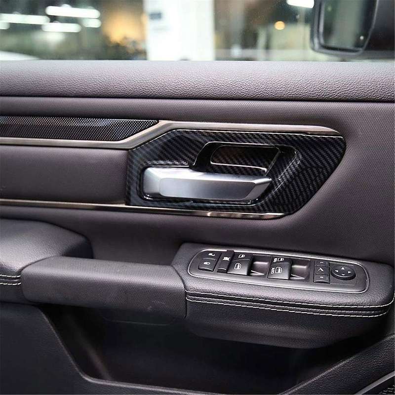 for Ram 1500 2019-2023 Car Front Rear Door Handle Bowl Cover Trim Interior Frame Accessories Abs Car