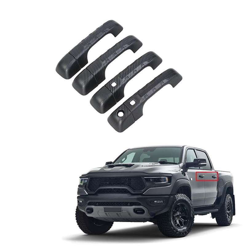 for Ram 1500 2023 2024 Car Exterior Door Handle Cover Cap with Smart Keyhole Trim Accessories Abs Ca