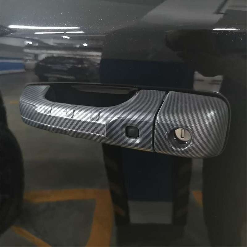 for Ram 1500 2023 2024 Car Exterior Door Handle Cover Cap with Smart Keyhole Trim Accessories Abs Ca