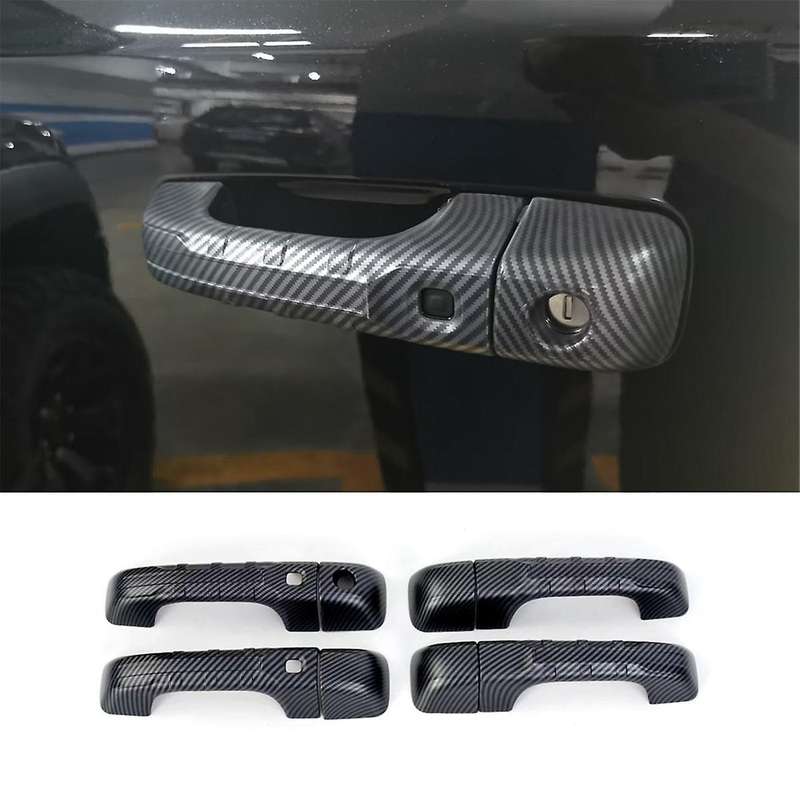 for Ram 1500 2023 2024 Car Exterior Door Handle Cover Cap with Smart Keyhole Trim Accessories Abs Ca